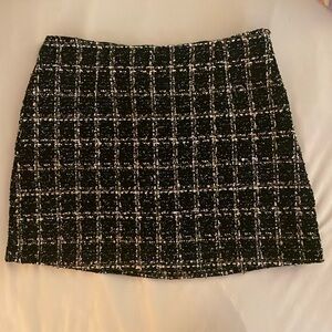 Abercrombie & Fitch Plaid Tweed Mini Skort